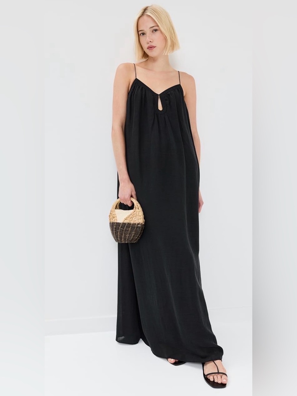 La Ligne Black Linen Maxi dress. Size XS. New with tags.